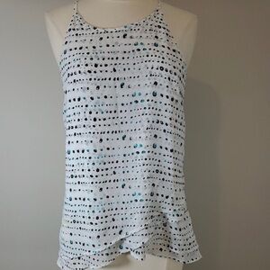 Banana Republic Asymmetrical Sleeveless Camisole in White and Black